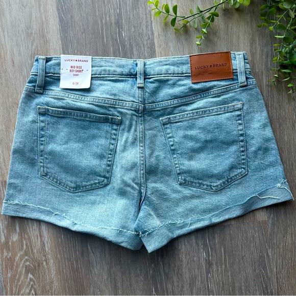 Lucky Brand Women's Light Blue Studded Jean Shorts Mid Rise - Picture 7 of 8